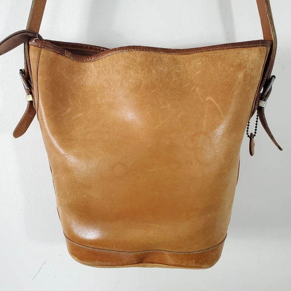 Roots Leather Extra Large Hobo Bucket Shoulder Crossbody Bag Made in Canada - Picture 6 of 15